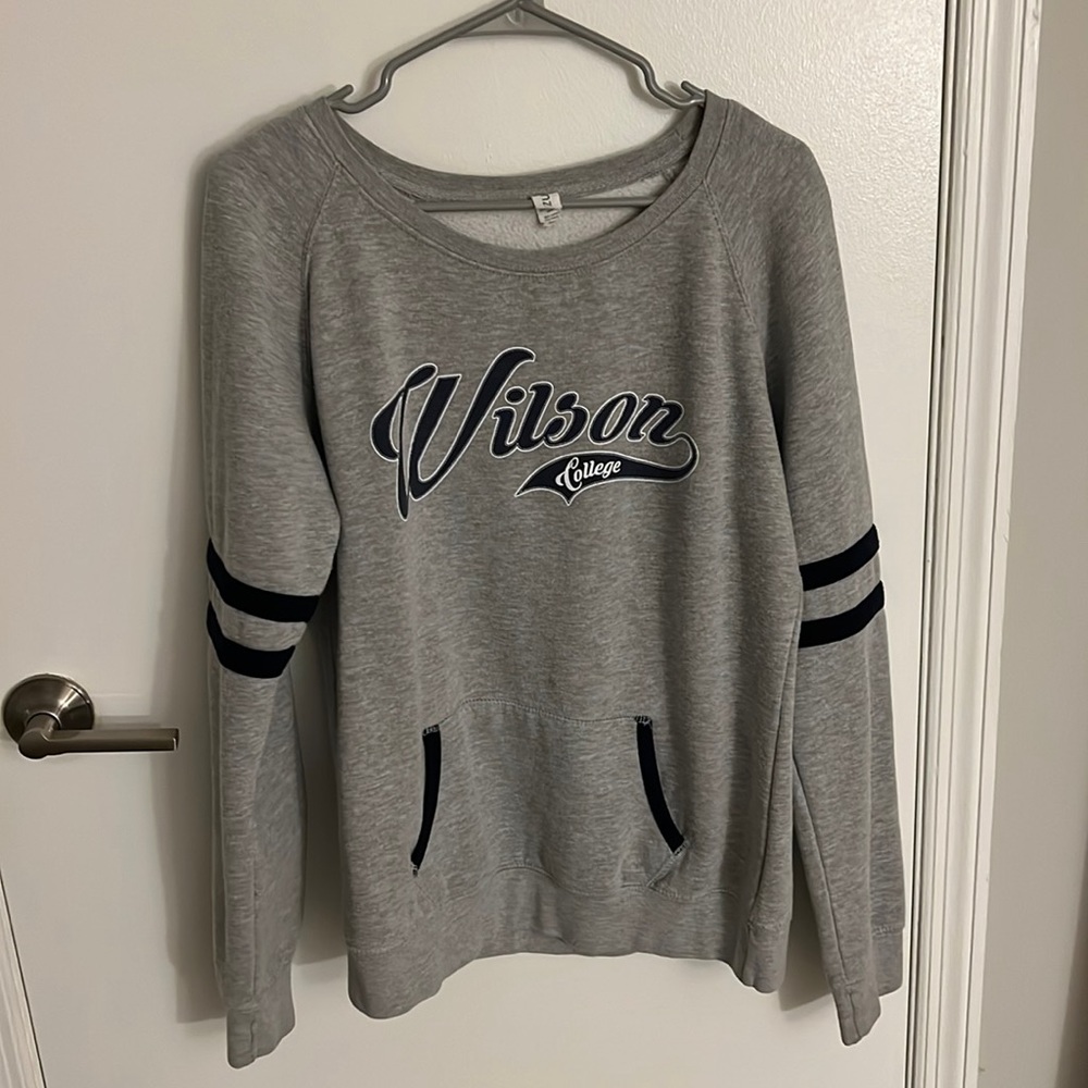 Enza sweatshirt, S-M, grey/navy
